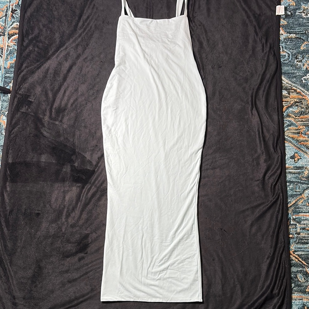 Oh Polly Mint-Green Bodycon Maxi Dress • Lace-Up Bust, Square Neck Sz US 10 - Picture 4 of 11
